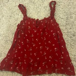 red tank with flowers